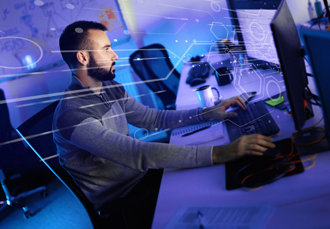 a developer creating a sitemap